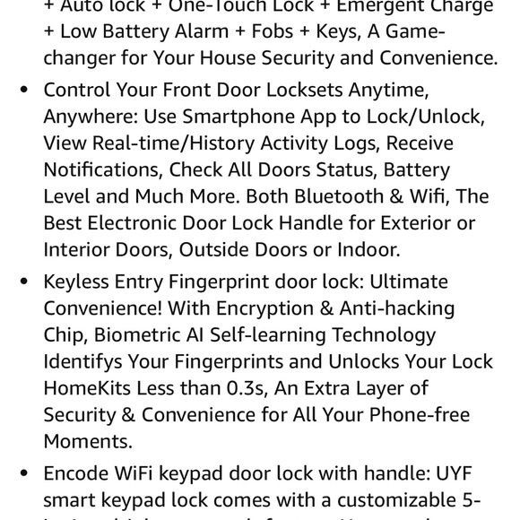 ⭐️Smart Front Lock Handle Set NEW - Picture 6 of 11